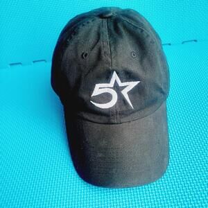 KBEthos 5Star Hat Adjustable One‎ Size Fits All Cap Black